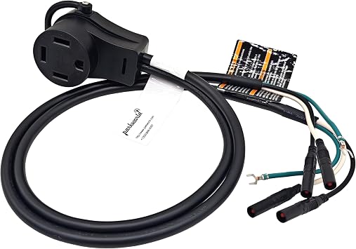 Parkworld 64767 Inverter Generator Parallel Kit Terminals with Cable to Welder/Generator 50A 14-60R Female, 120V, 30A, 3FT
