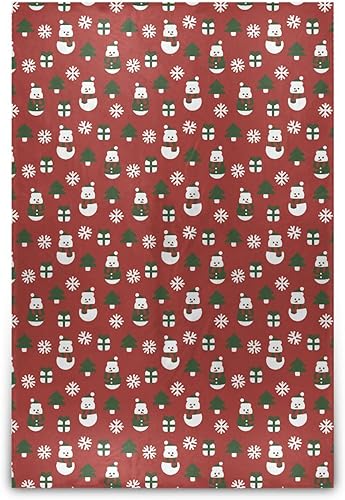 FRODOTGV Christmas Snowman Pattern Fluffy Blanket Winter Flannel Blanket Warm Microfiber Throws 60x90 Inches for Picnic, Chair, Office