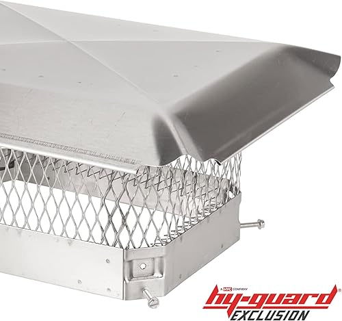 Miniatura 12 de HG99 - Cubierta de chimenea de acero galvanizado con un solo perno de combustión, tamaño de malla de 3/4 pulgadas, se adapta al exterior de baldosas