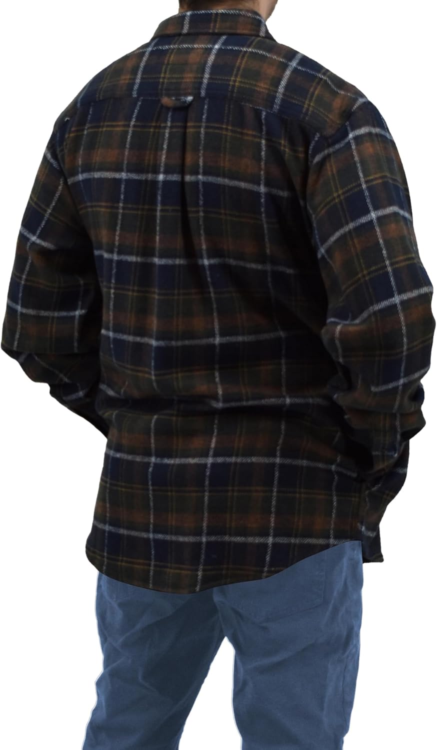 Andrew Scott Mens' Flannel Shirt Jacket | 100% Cotton Button Down Long Sleeve Shaket with Pockets - Image 3