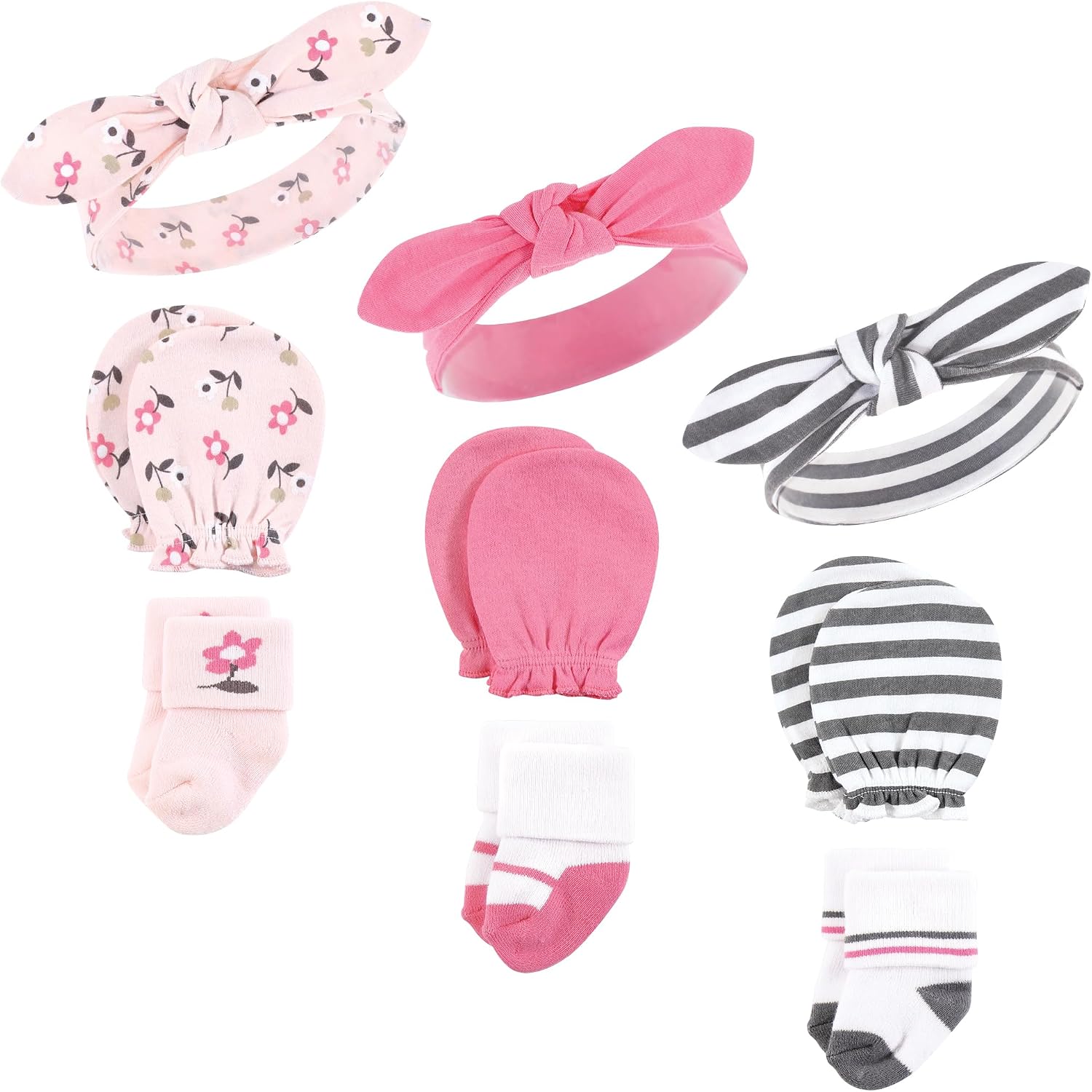 Hudson Baby Unisex Baby Caps, Mittens and Socks Set