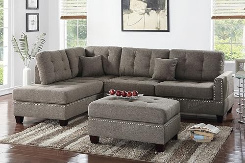 Miniatura 5 de Poundex - Sofá y sofá para dos Bobkona Adolph, F6504 Azul/claro,Marrón,Cítrico