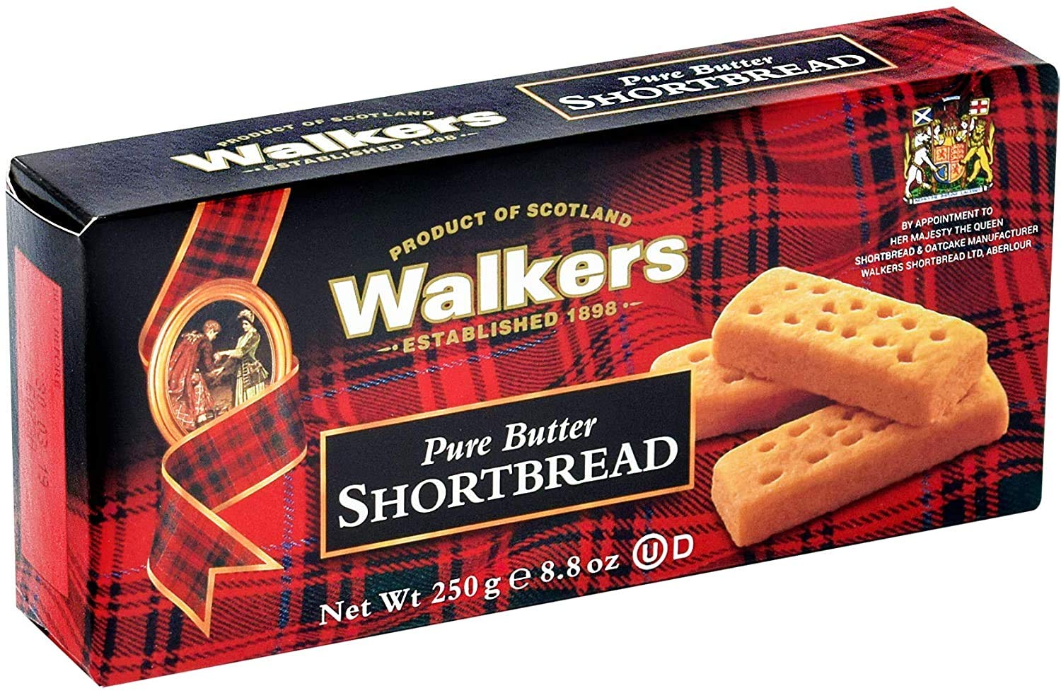 Walkers - Shortbreadbread Limited de Mantequilla 250 gr - Confezione da 12 pz.