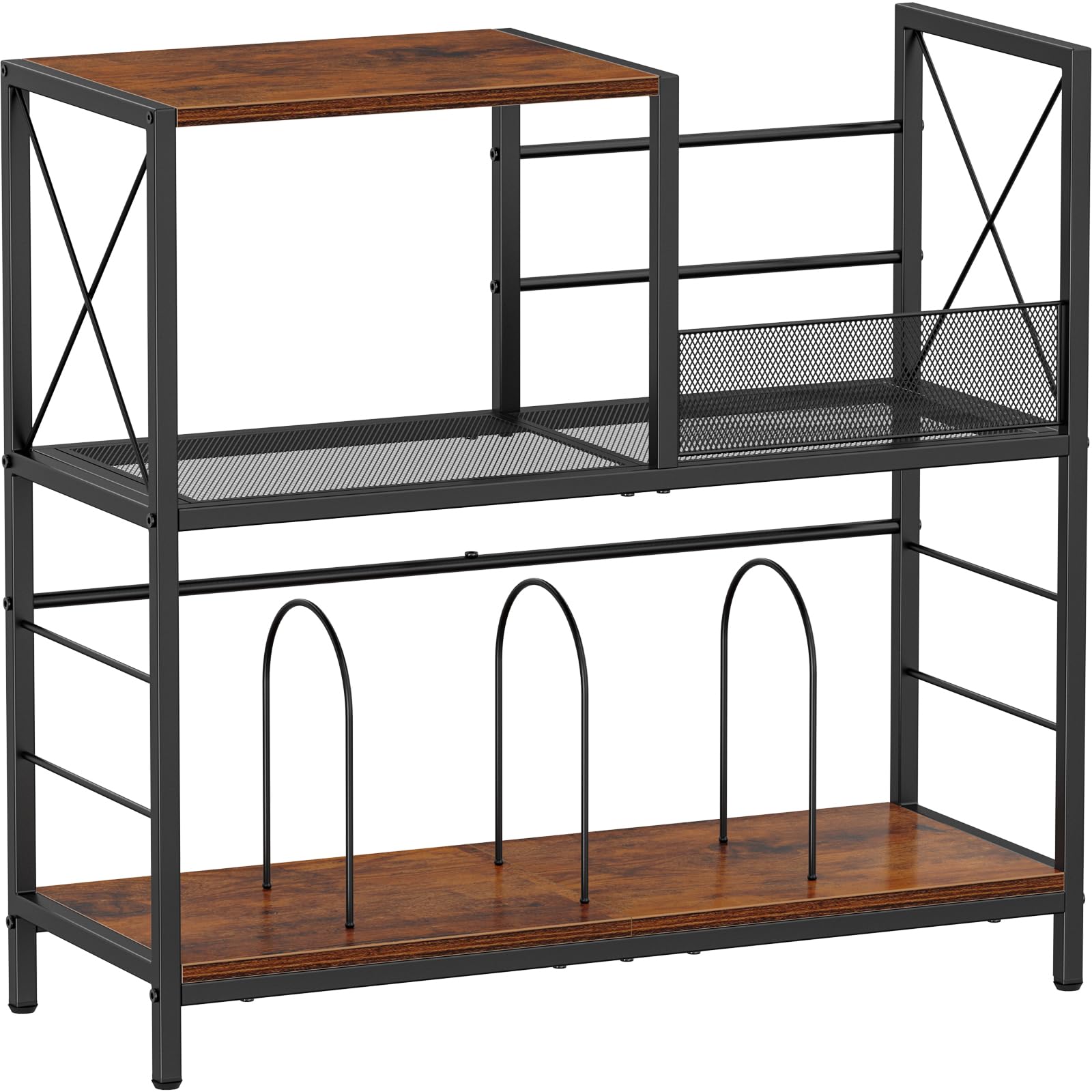 Snughome Large Vinyl Record Player Stand, Holds Up to 300 Albums, Wooden Record Display Table with 3 Adjustable Divider for Turntable Stand, Large Record Player Table Vinyl Album Storage