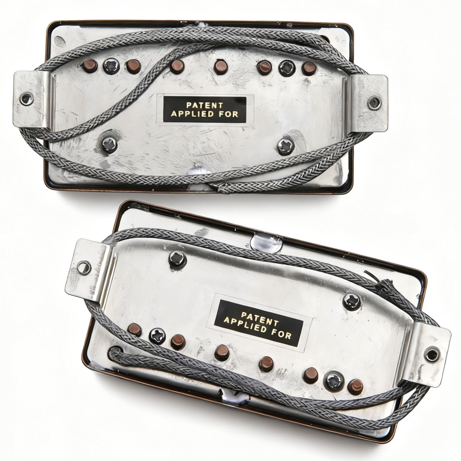 57 Classic 57 Classic Plus Alnico 2 gitara vintage Humbucker PAF z plecionym drutem i brązową szyjką do gitary Les Paul (brąz z plecionym drutem)