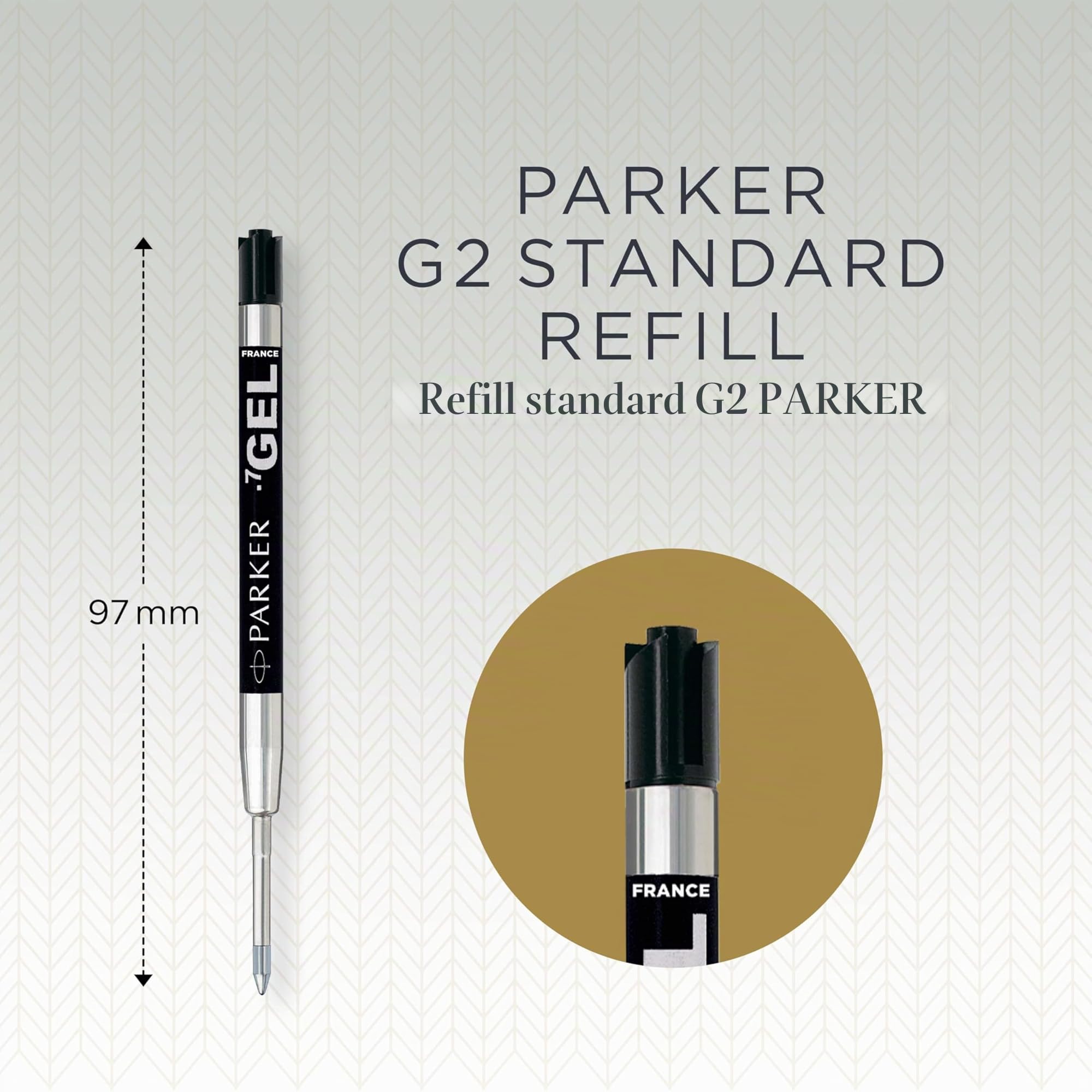 Parker QUINK ricariche inchiostro gel punta media 0,7 mm nero 2 pezzi