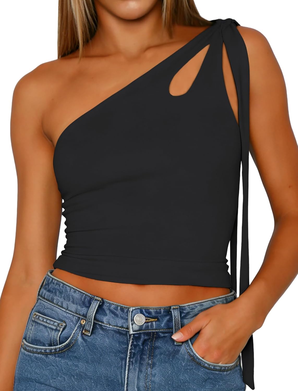 One Shoulder Tops for Women Going Out Tank Shirt 2026 Summer