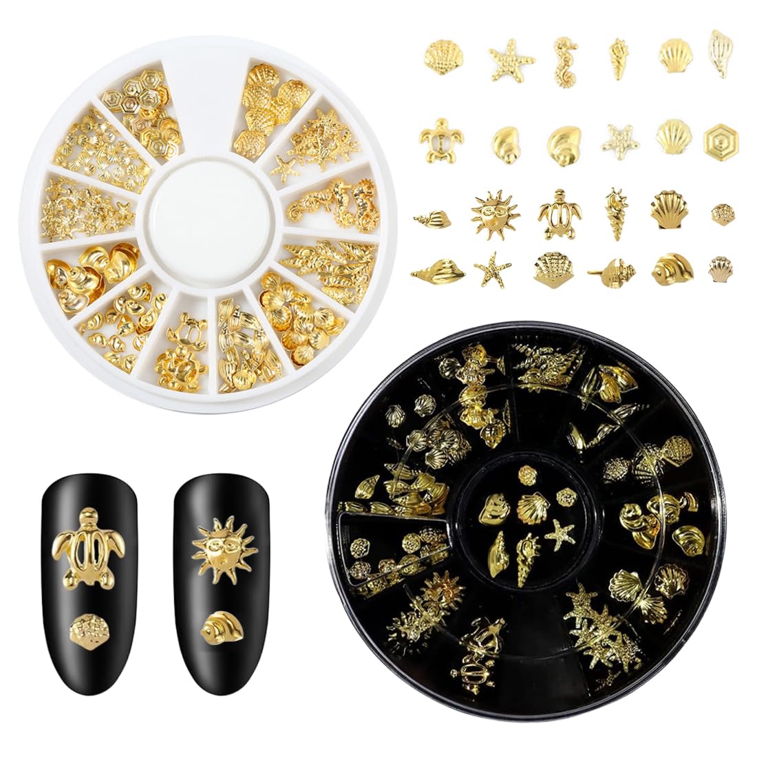 Bijoux ongles nail art, Decoration ongle, Decoration ongles nail art (Gold*2)