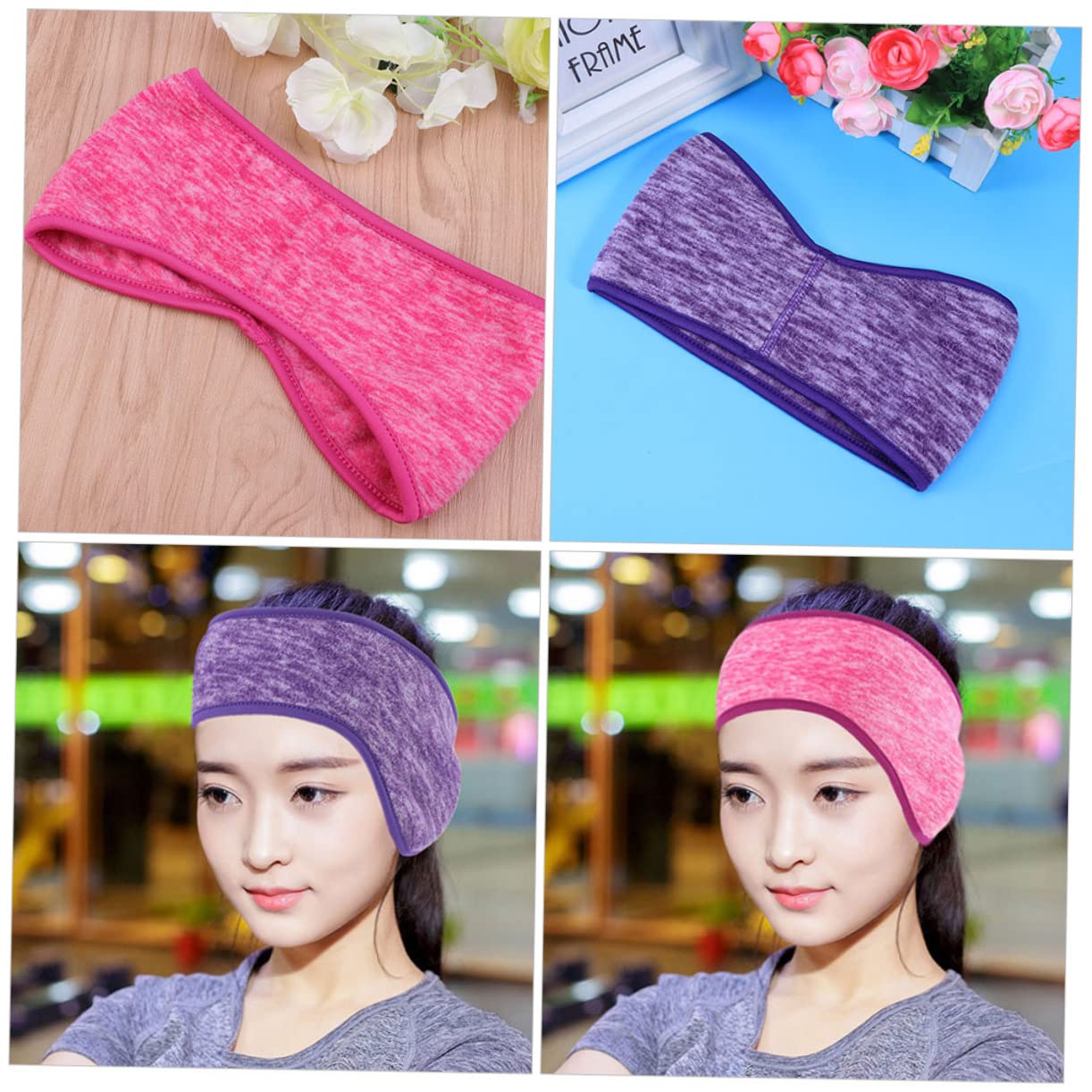 Kisangel Warme Ohrenschützer Ohrenwärmer Zum Laufen Stirnband Stirnbänder Für Männer Bands Hair-Band Haar Band Wickelkopfschmuck Atmungsaktive Stirnbänder Polarfleece