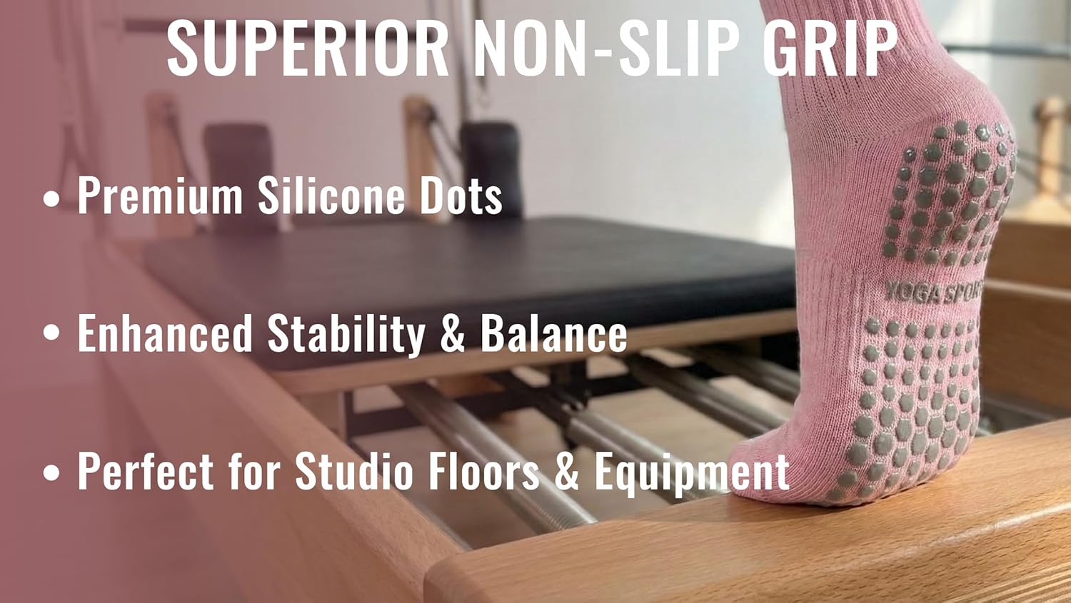 Women's Non-Slip Grip Socks with Arch Support - Breathable Compression Socks for Pilates, Fitness, Nursing & Pregnancy - Image 4