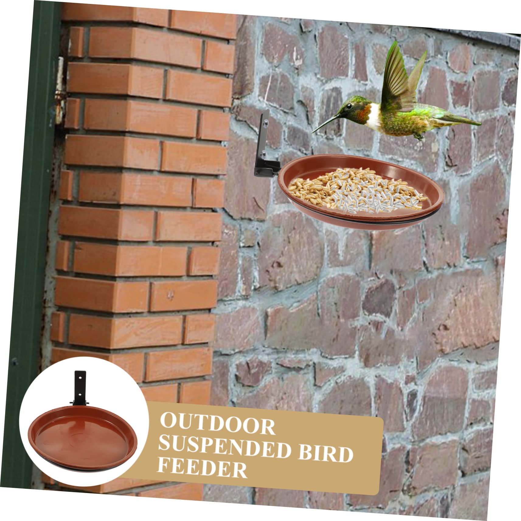 BESPORTBLE 3juegos Comedero para Pájaros Colgante con Plato Juego De Soporte Resistente para Jardín y Patio para Aves Exterior