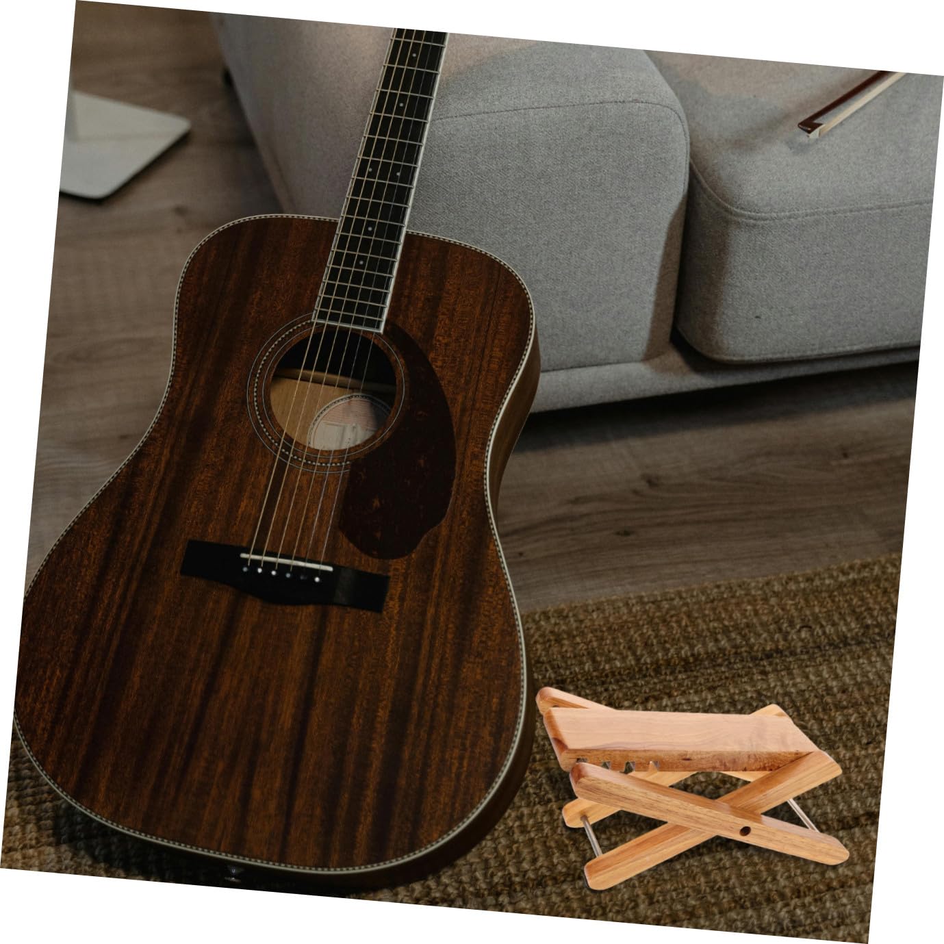 Toddmomy Poggiapiedi Regolabile Per Chitarra Legno Massello Sgabello Ergonomico Per Musicisti Regolabile Per Performance Musicali e Studio