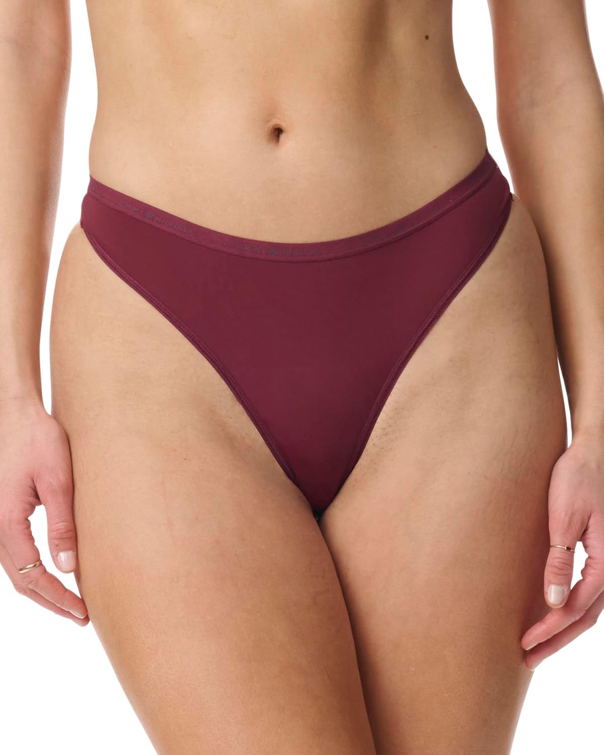 Tommy Hilfiger womens Logo Waistband Micro Thong 6 Pack - Image 2