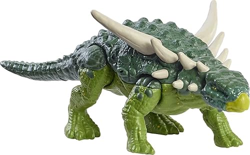 Miniatura 5 de Mattel Jurassic World - Figura de acción de dinosaurio de fuerza feroz, juguete de dinosaurio Sauropelta con articulaciones móviles, escultura