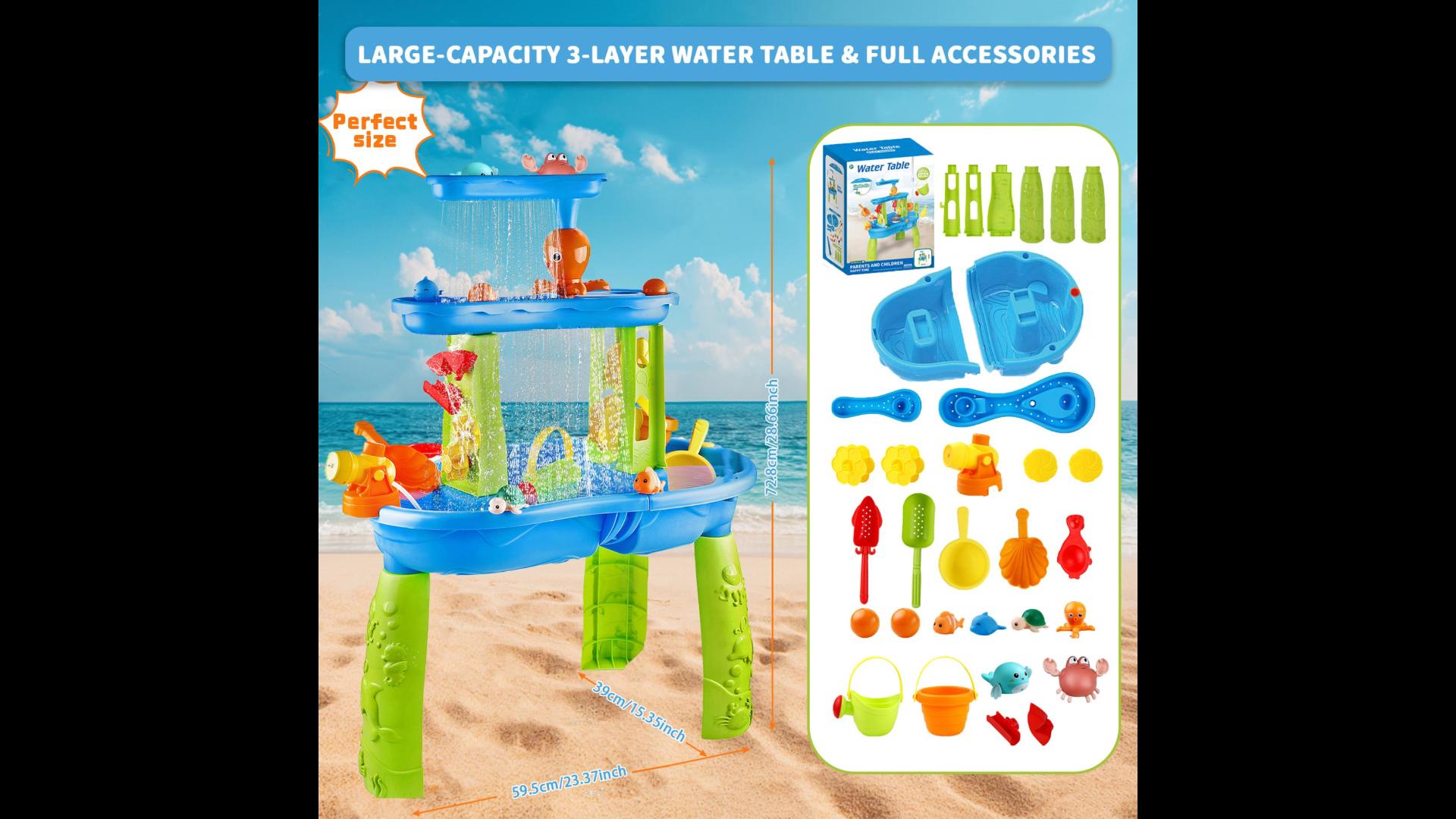 Amazon.com: Vahlbeste Water Table for Toddlers 1-3, 3-Tier Kids