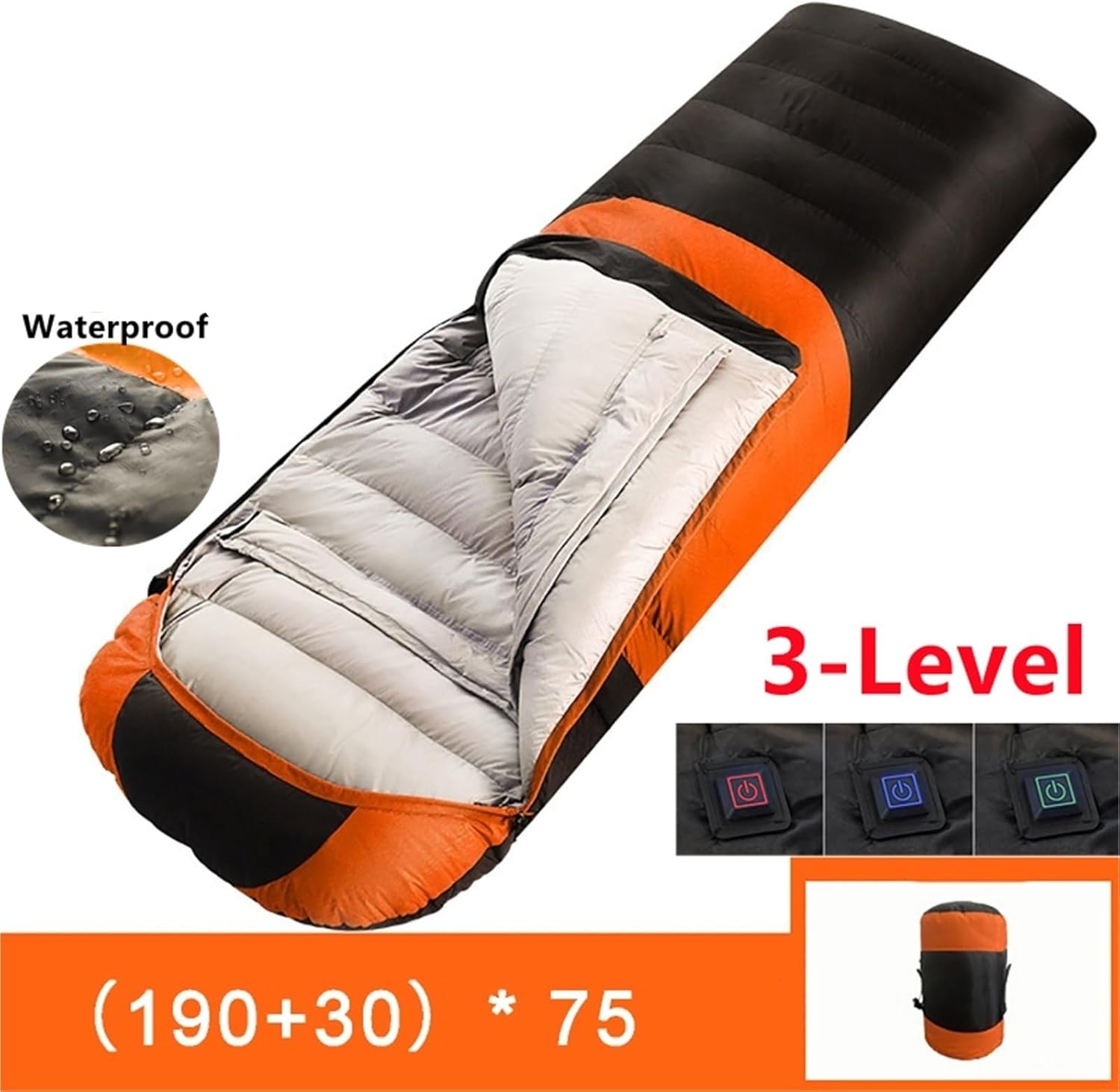 USB 加熱 3 ギア サーマル パッド &ndash; 冬キャンプ用超軽量ダウンコットンマット