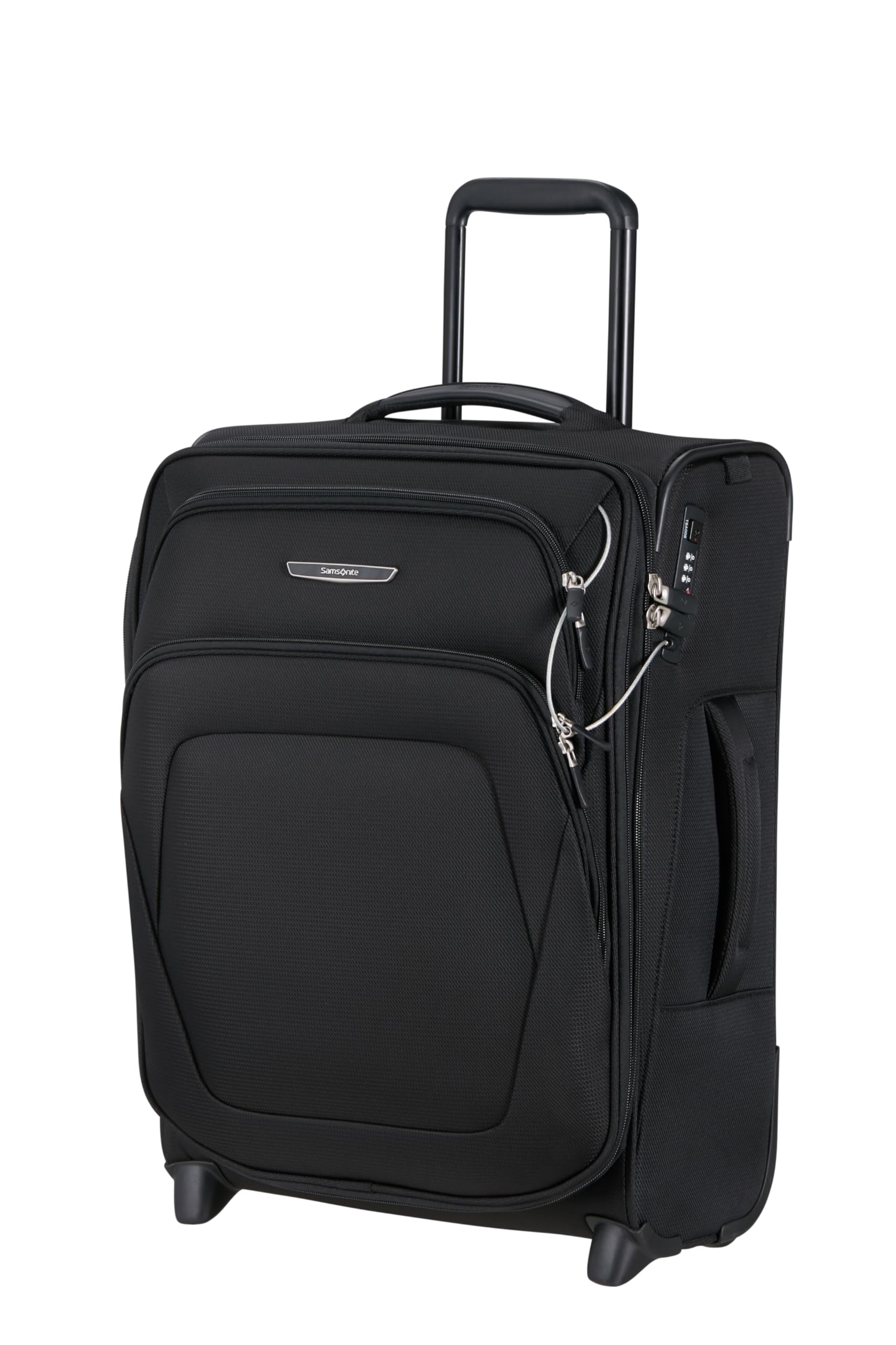 Samsonite Spark SNG Eco - Carry-On Suitcase, 2-Wheel Upright Softside 55 x 40 x 20/23 cm, Airline-Compliant Ryanair & EasyJet, Expandable, 48.5/57 L - Black