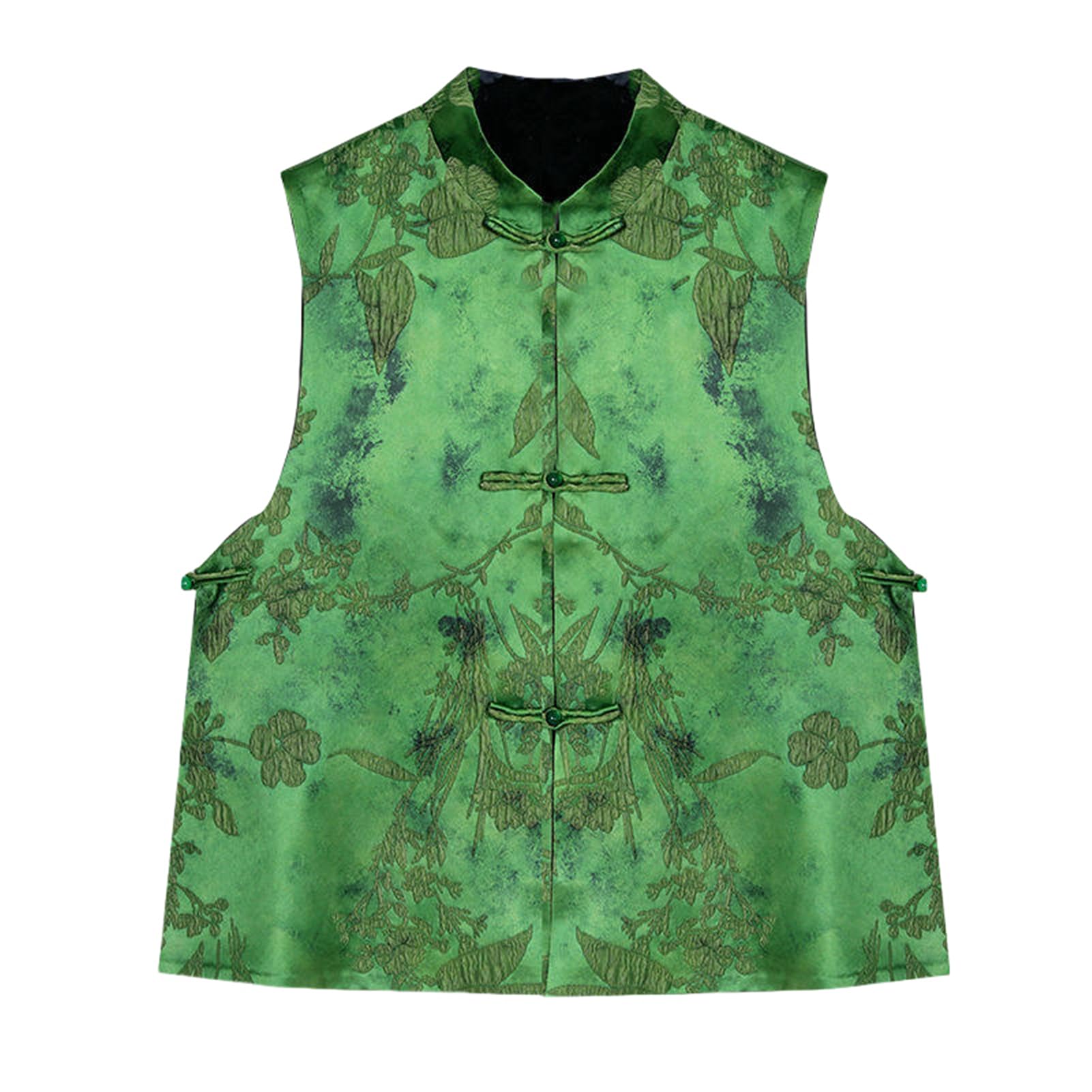Chaleco sin mangas para mujer jacquard con sofisticados botones 6