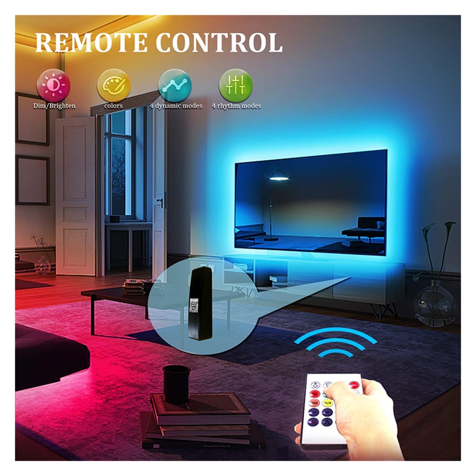 5 m 5050 zestaw taśm świetlnych LED 5 V niskiego napięcia aplikacja Bluetooth pilot TV tło atmosfera taśma świetlna 5050 RGB (18 szt./M)