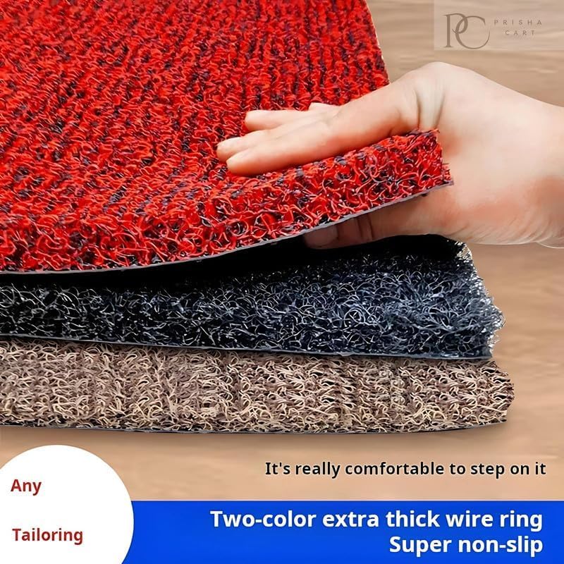 Image of Anti Skid & Multipurpose Rubber Mat /Bathroom Mat /Shower Mat /Carpet /Rugs /Rainmat /Swimming Pool Mat (RED, 2X11)