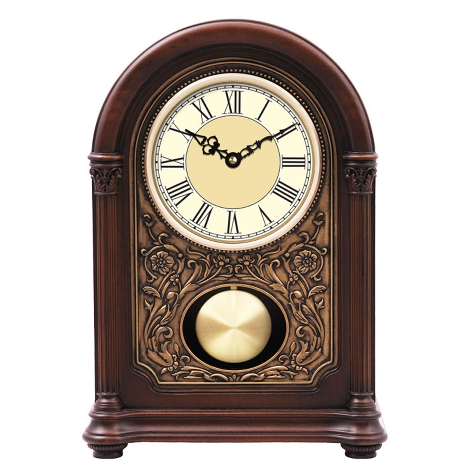 VHdryEDT Vintage Mantel Clock Fireplace Solid Wood Furniture Accessories Clock Table Living Room Dining European Style Easy To Read