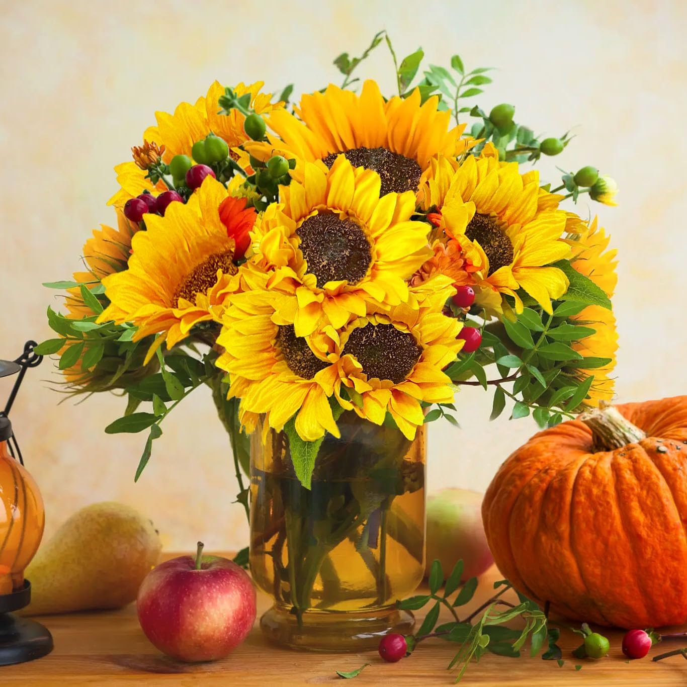 10PCS Sunflowers Artificial Flowers, Fake Silk Sunflower with Long Stem, Artificial Sunflowers for Fall Home Decor, Baby Shower, Wedding Decor and Cemetery Flowers Decor - Image 5