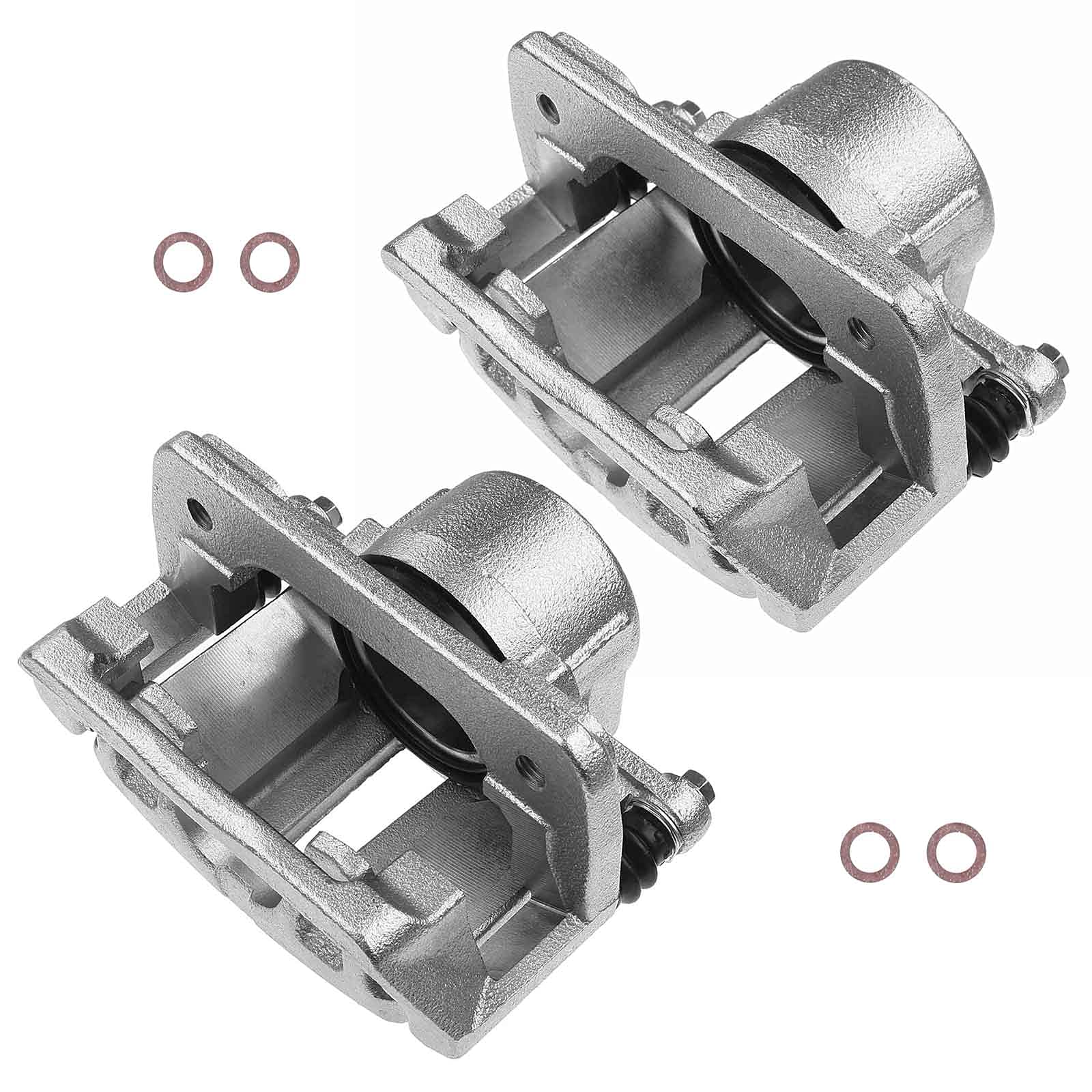 A-Premium Disc Brake Caliper Assembly with Bracket Compatible with Select Ford, Lincoln and Mercury Models - Sable 2001, Taurus 2001-2007, Continental 2002, Sable 2001-2005 - Front Driver and Pasenger