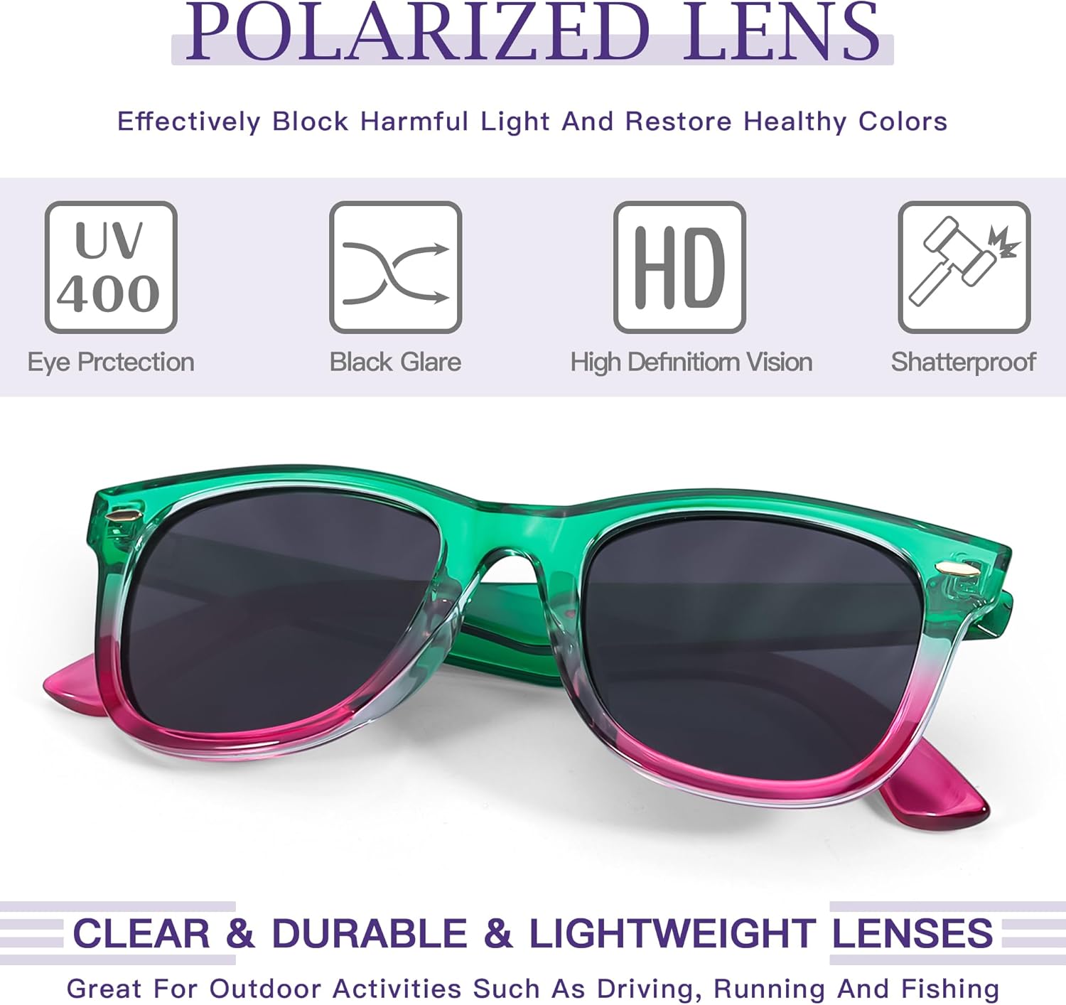 SIPHEW Polarized Sunglasses for Women & Men - UV400 Mirrored Beach Eyewear, Designer Unisex Fashion Sunglasses w/Medium Fit - Image 6