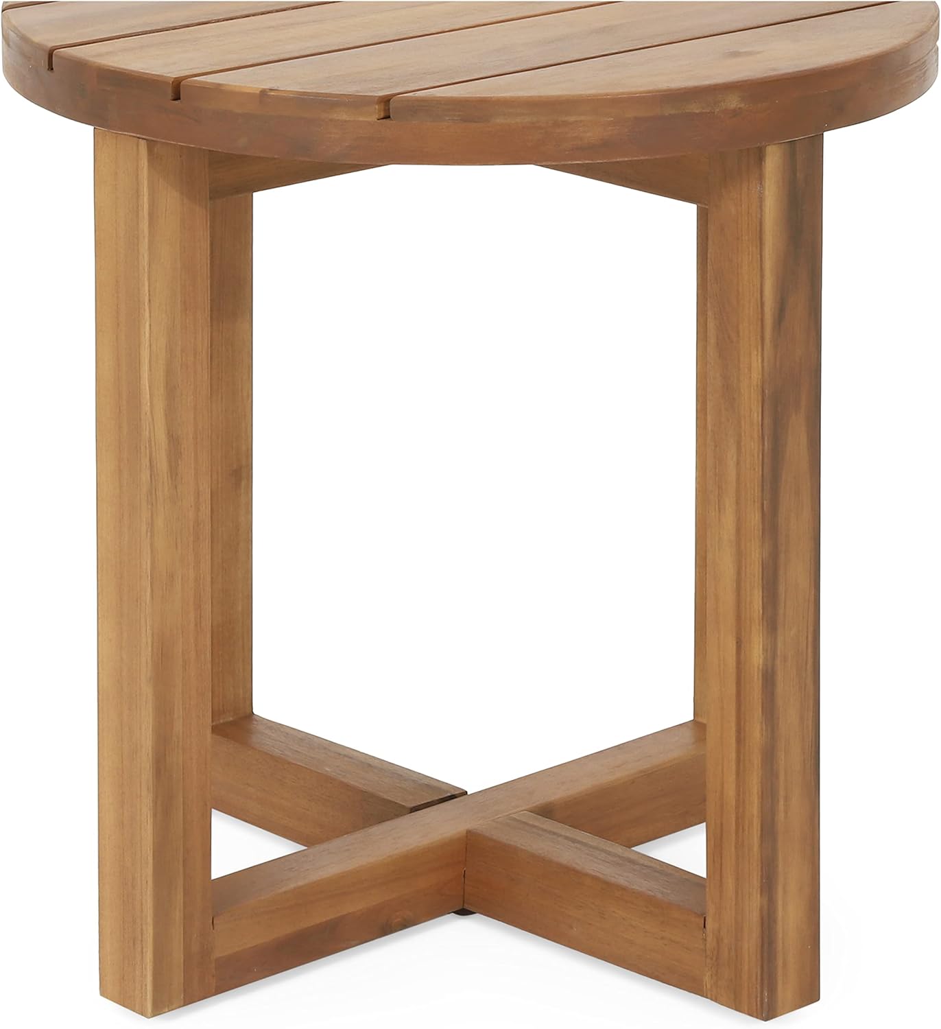 Hamel Outdoor Circular Side Table - Acacia Wood - Teak
