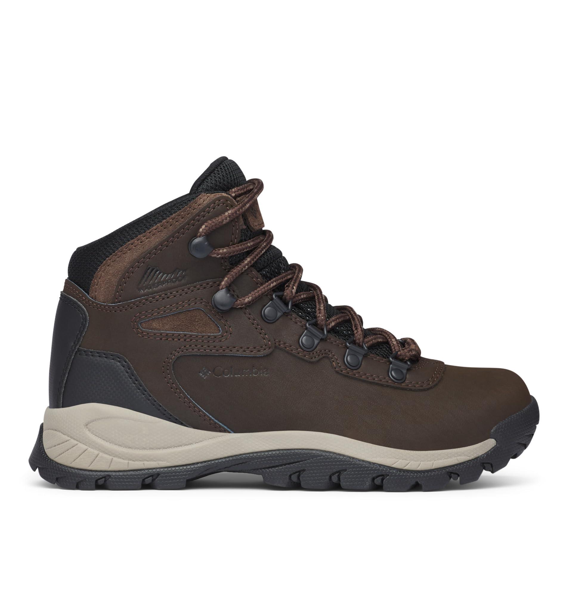 Columbia Newton Ridge Damskie lekkie wodoodporne buty trekkingowe, bordowe (Cordovan/Crown Jewel), rozmiar 42,5 (szerokie)