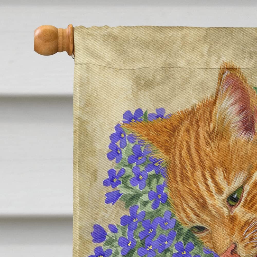 Caroline's Treasures ASA2150CHF Cats House Flag Large Porch Sleeve Pole Decorative Outside Yard Banner Artwork Wall Hanging, Polyester, House Size, Multicolor