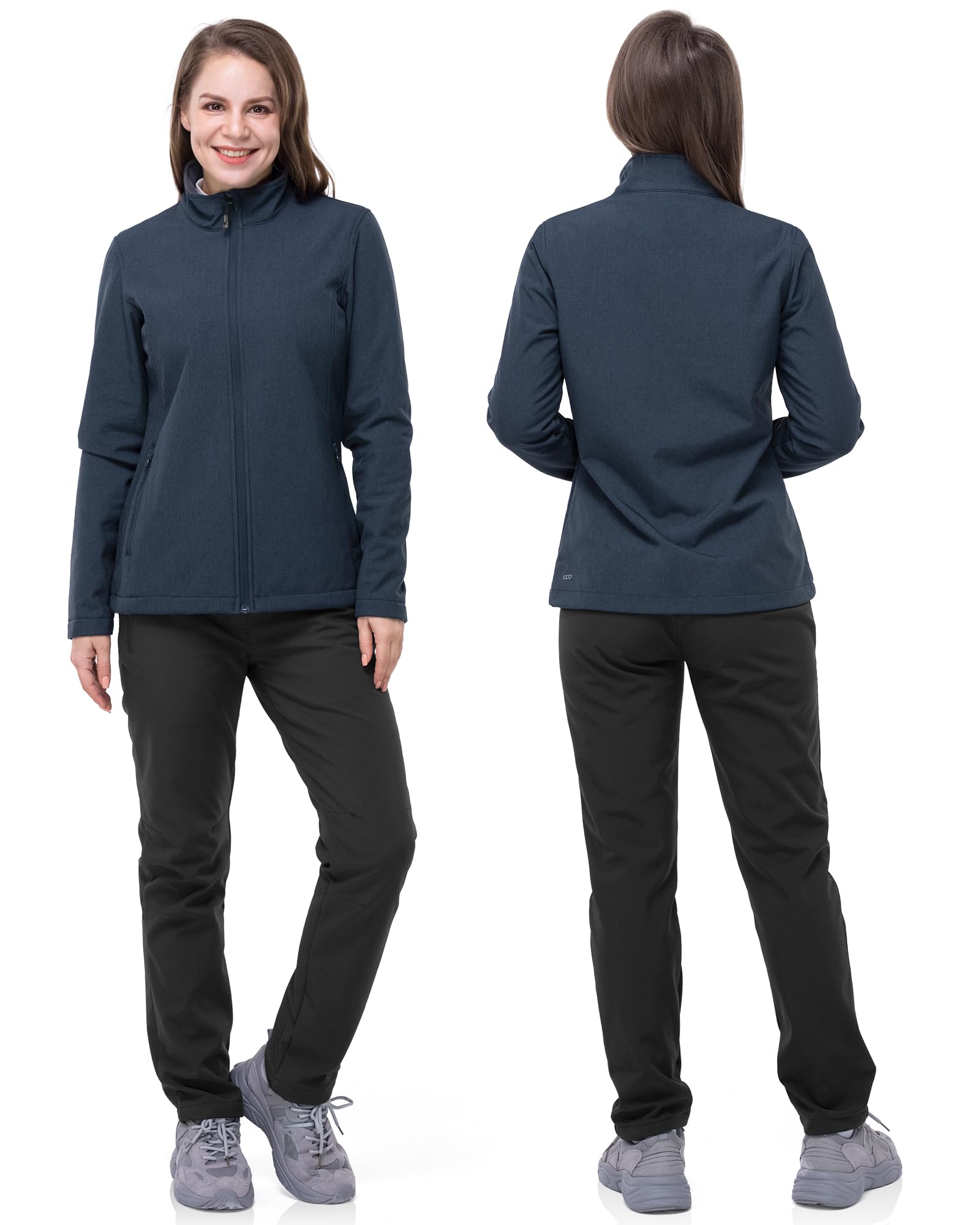 33,000ft Damen Softshelljacke Wasserdichte Winddichte Funktionsjacke Atmungsaktive Übergangsjacke Leichte Fahhradjacke zum Golf, Laufen, Wandern