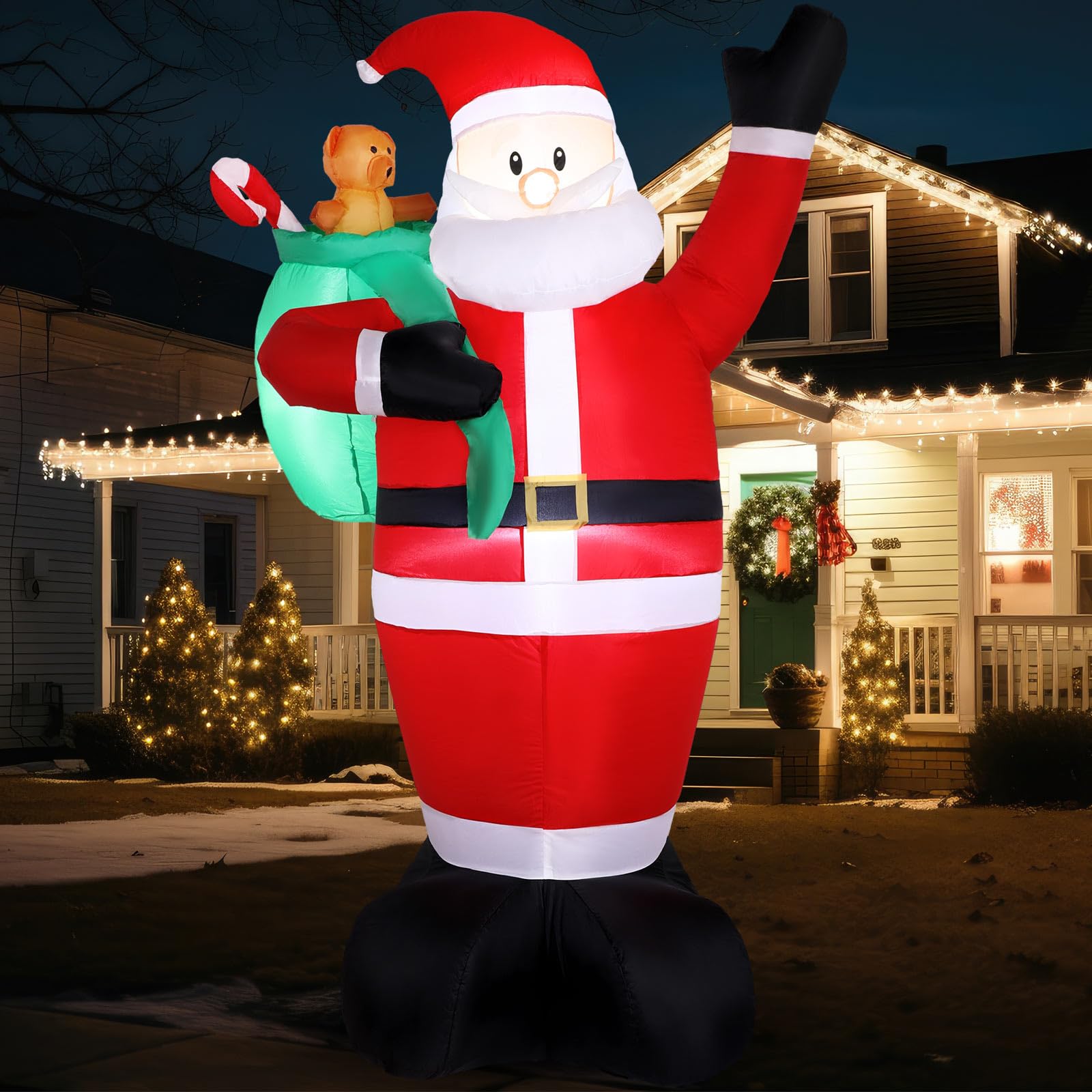 6FT Giant Christmas Inflatables Outdoor Decorations LED