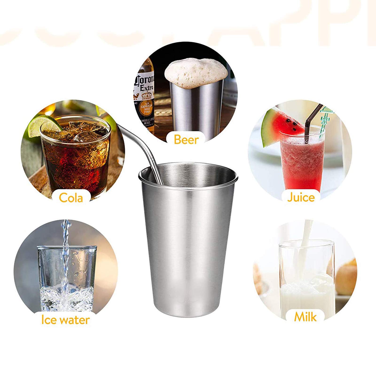 2 Tazze In Acciaio Inox Impilabili - 350 Ml, Senza BPA, Per Famiglia, Campeggio, Picnic E Viaggi - Foto 9