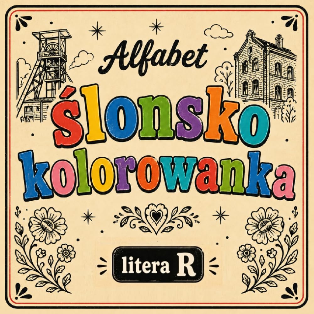 Ślonsko kolorowanka [nr 15/19]. Alfabet: [ litera R ] . Nauka języka śląskiego poprzez obrazki, odstresowująca.: Śląska kolorowanka bold & easy