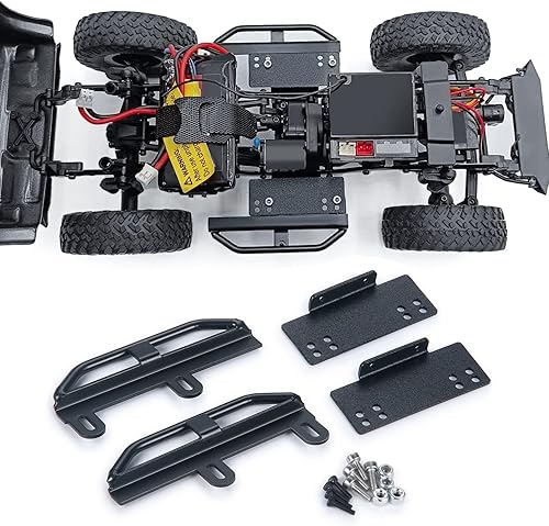 Miniatura 5 de MORLORDY RC Rock Rails pedal lateral placa de pie placa de pie toboganes de roca para 124 RC Crawler Accesorios de coche SCX24 actualizaciones piezas