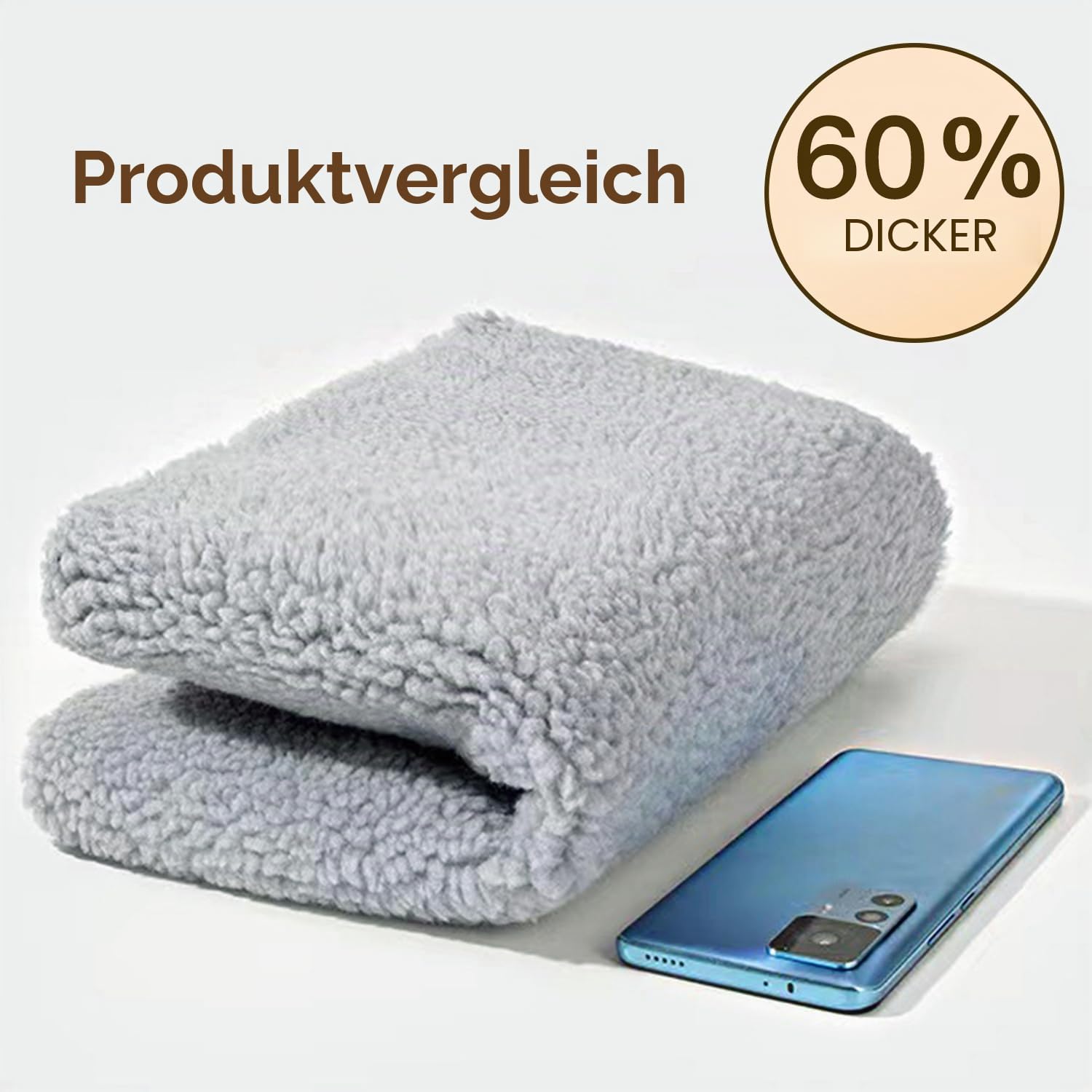 Selbstheizende Katzendecke Selbstwärmend Decke Katze, Heizdecke für Katze Ohne Strom, Anti-Slip Wärmedecke Angenehm Katzen Decke Flauschig & Rutschfester, 60 x 40 cm für Innen- und Außenbereich