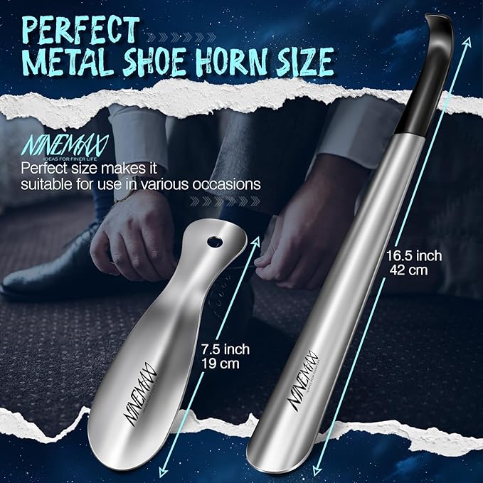 Calzador de metal NINEMAX de 41.9 cm y 19 cm para adultos miniatura 2