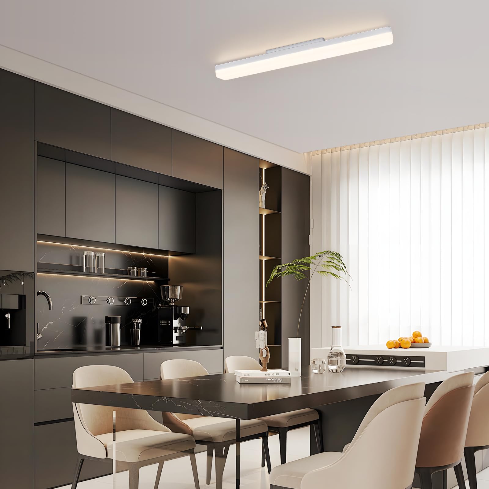 CBJKTX Plafoniera LED Lampada da Soffitto 24W Moderna 4000K Bianco Naturale | Pannello LED Luce illuminazione interni per casa garage camera da letto corridoio e cucina - 60CM
