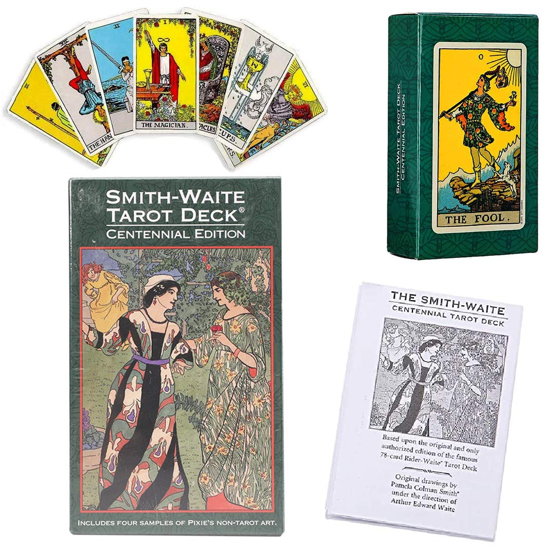 Tarot Cards, 81pcs Vintage Classic Set Giantrider Waite Tarot Deck Original Card Cards Sets with Transparent Case English Instructions Guidebook for Beginners and Experienced Readers