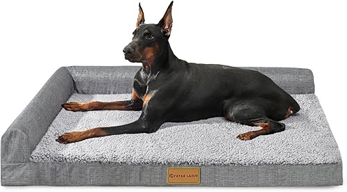 Miniatura 25 de Patas Lague Cama ortopédica XL para perros de tamaño grande de 42 x 28 pulgadas, sofá cama grande impermeable para mascotas con funda extraíble