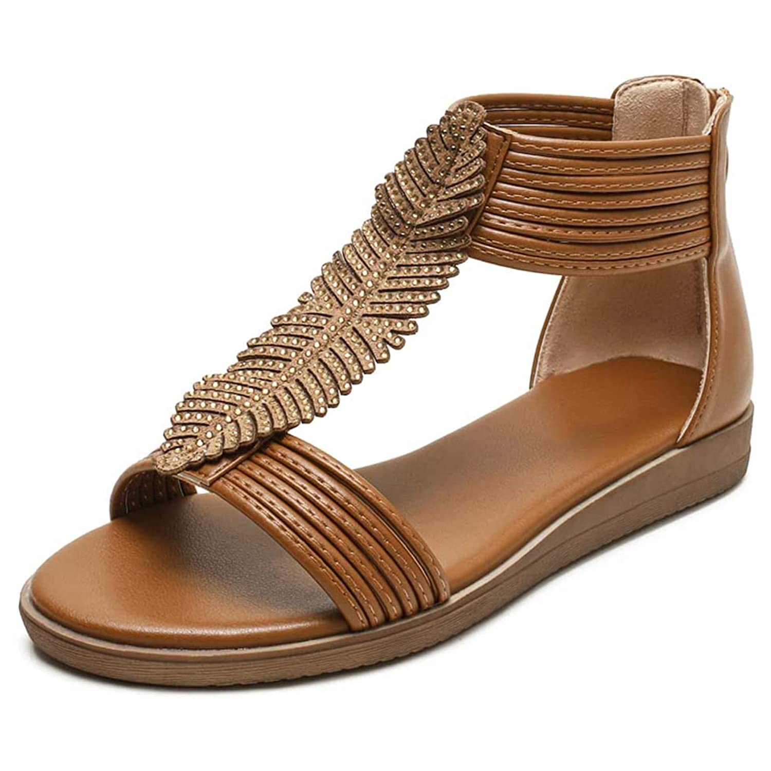 Sandals Women's Flat Ankle Strap Open 