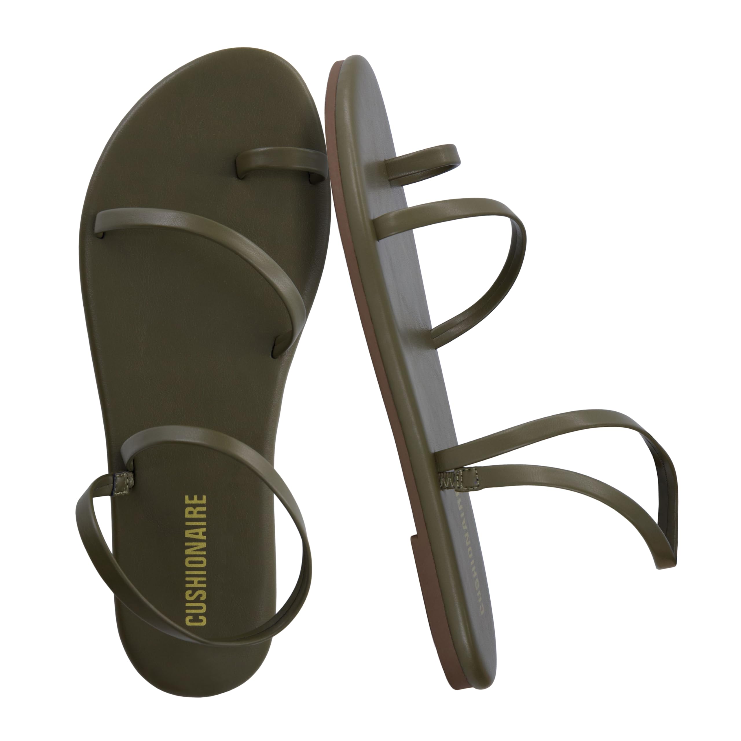 CUSHIONAIRE CHAI Flat Strappy Sandal