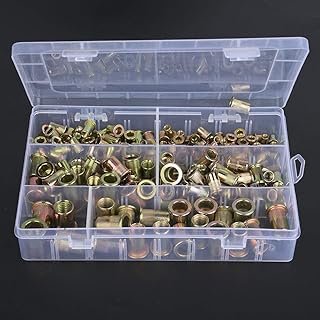 Porca de aço, porcas de rebite, conjunto de porcas Acabamento requintado Kit de porcas de rebite galvanizado para máquinas Manutenção Campos Indústria