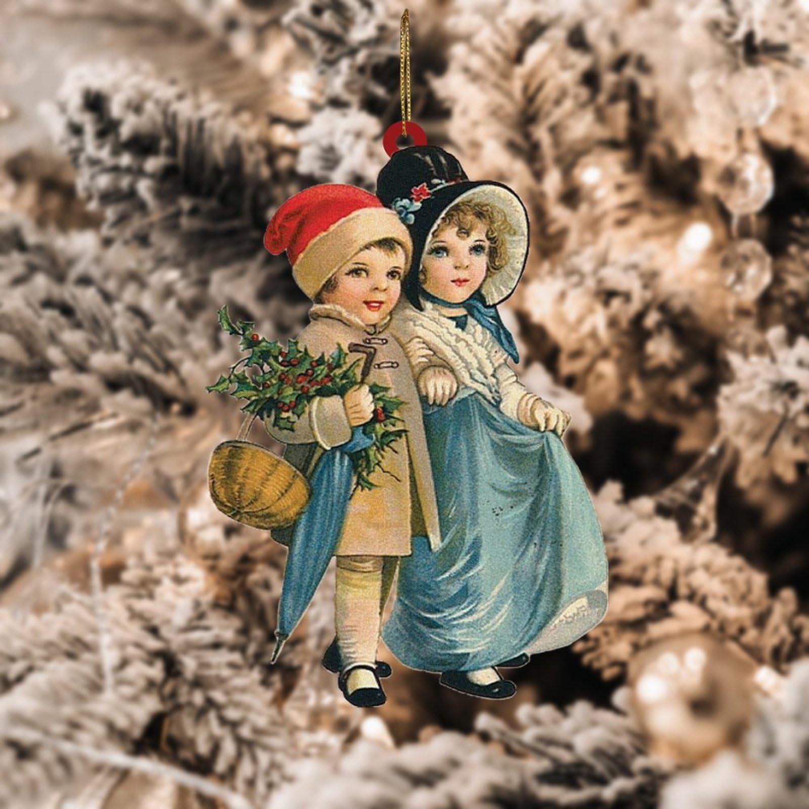 Ornement De Noël Vintage En Coton - Poupée Sapin Xmas - Déco Ancienne #110247