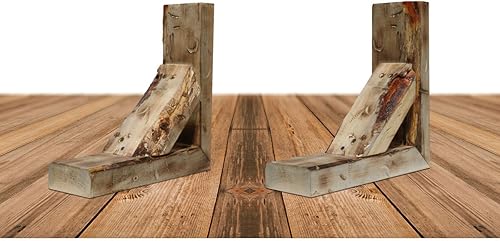 Ekena Millwork BKTB03X08X10TRUF-CASE-2 Soporte vintage de granja, colección de decoración de madera de granero, 3 12 pulgadas de ancho x 8 pulgadas