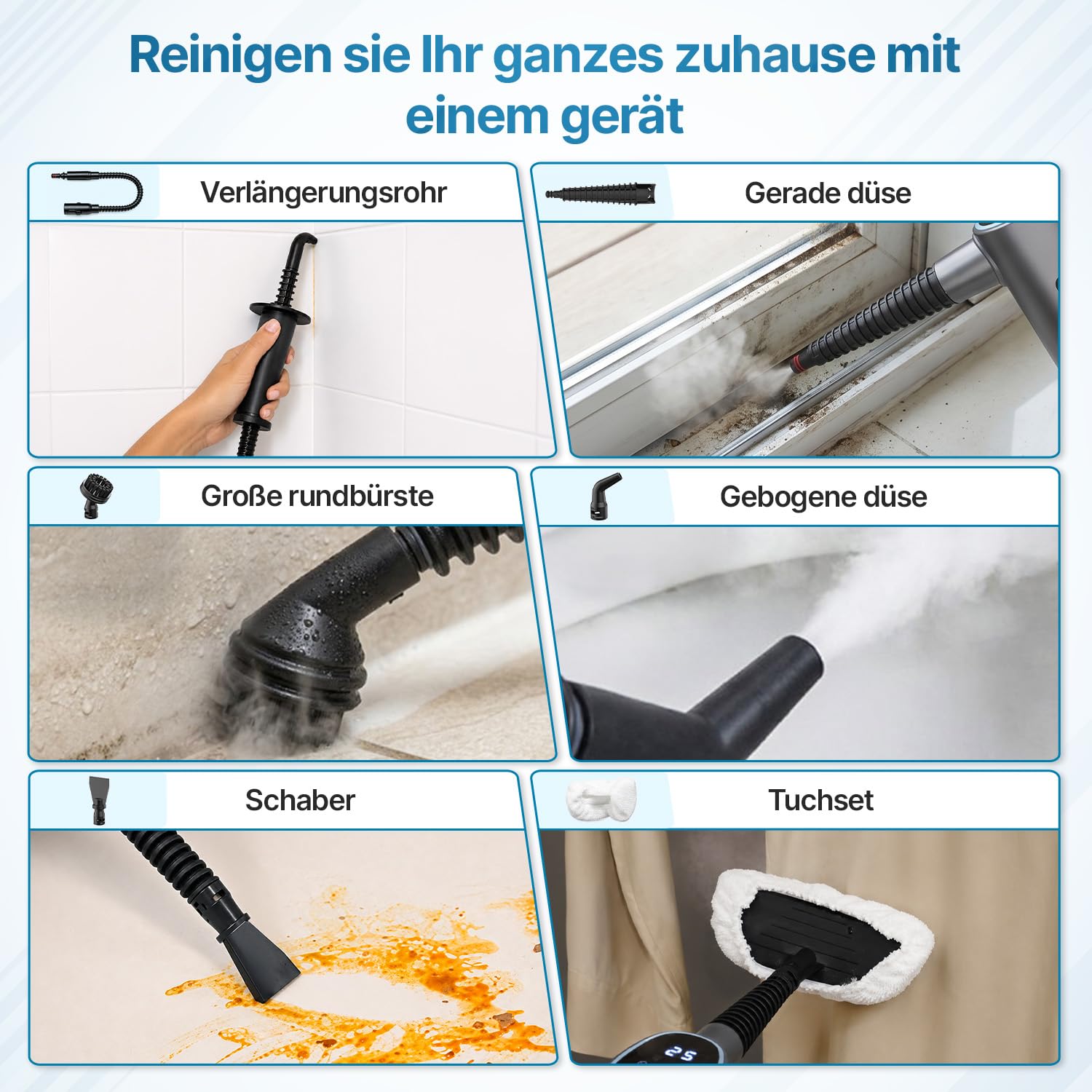 Olvy Dampfreiniger Bodenwischer Fensterreiniger Haushaltsreiniger Ohne Stiel