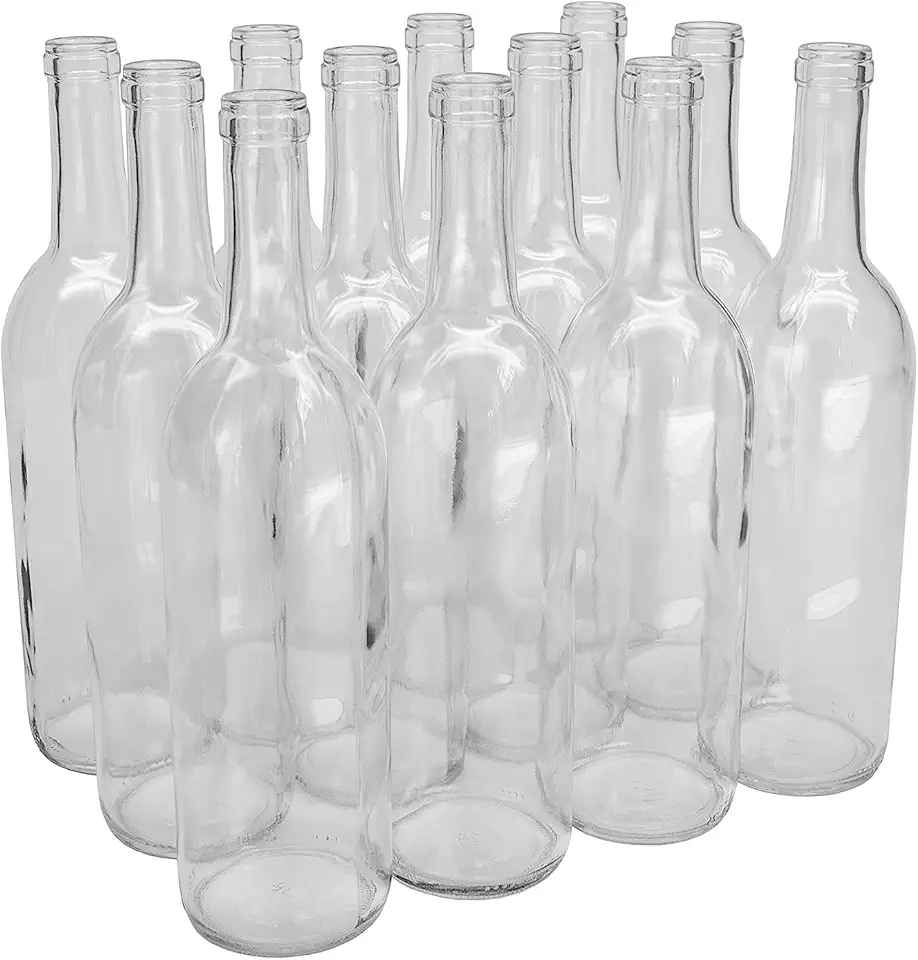 North Mountain Supply 750ml Glass Bordeaux Wine Bottle...