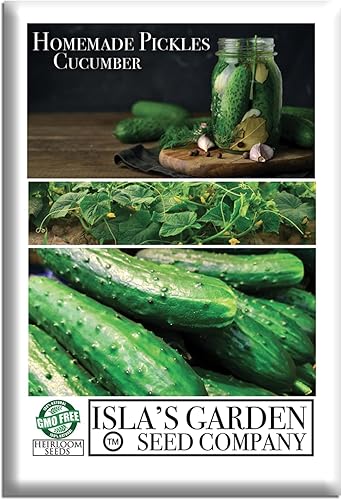 Semillas de pepino "encurtidos caseros" para plantar, más de 50 semillas de reliquia por paquete, semillas de jardín de Isla (semillas de jardín de