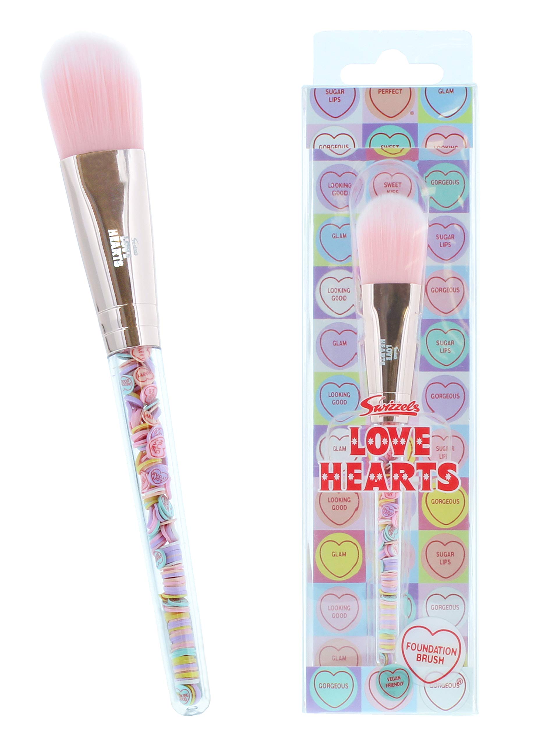 Love Hearts Filled Foundation Brush